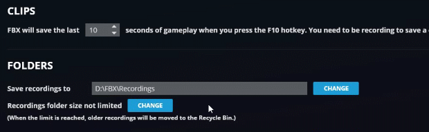 FBX file size limit option